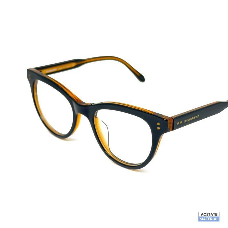 Two-Tone Retro Round Eyeglasses