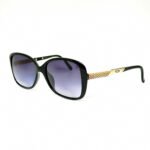 Christian Dior 2415 10, Vintage 80s Gloss Black Iconic Oversized Butterfly Sunglasses Women, NOS