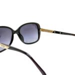 Christian Dior 2415 10, Vintage 80s Gloss Black Iconic Oversized Butterfly Sunglasses Women, NOS